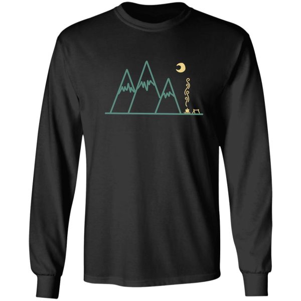 hiking mountain camp site long sleeve