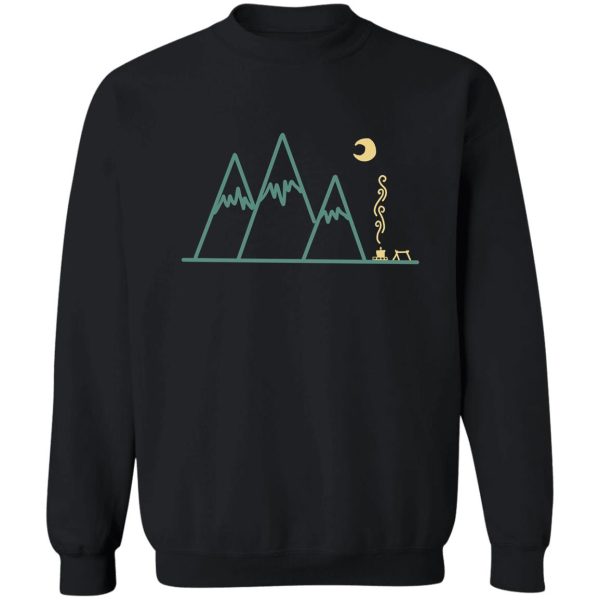 hiking mountain camp site sweatshirt