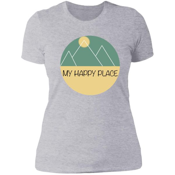 hiking my happy place lady t-shirt