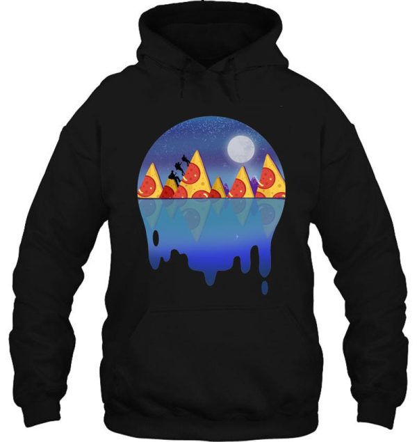 hiking on pizza mountains hoodie