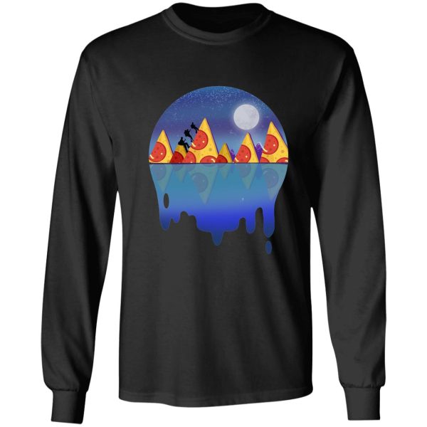 hiking on pizza mountains long sleeve