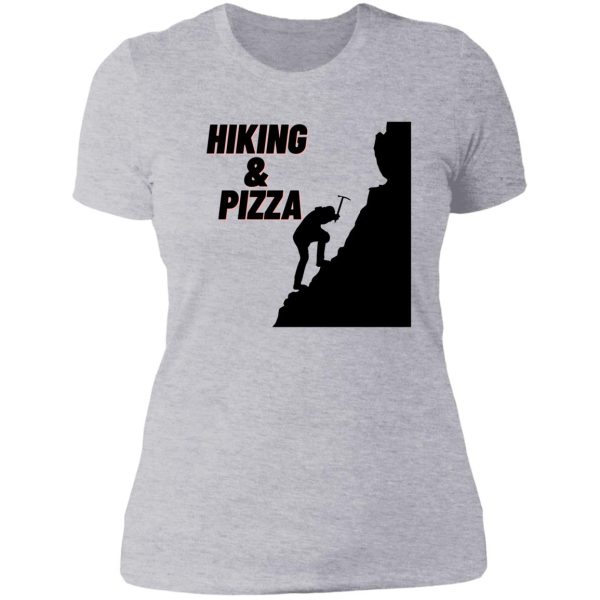 hiking & pizza lady t-shirt