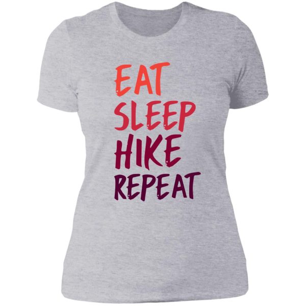 hiking routine lady t-shirt
