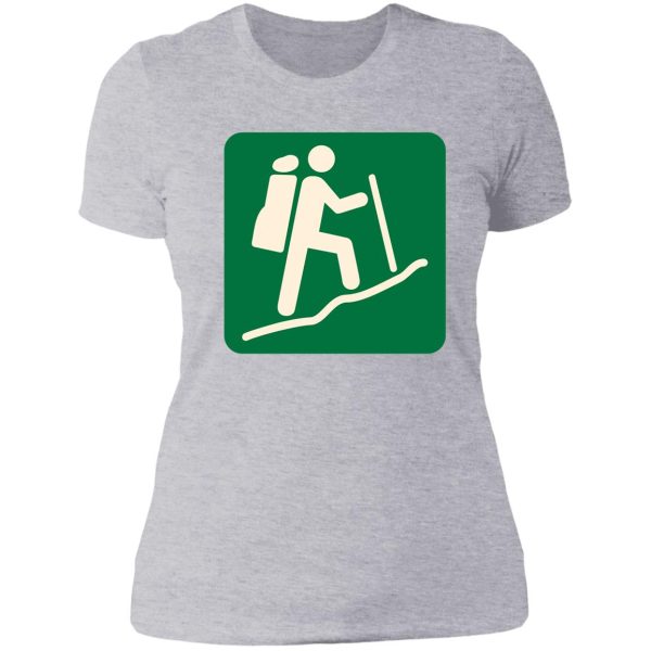 hiking sign - camper hiker climber lady t-shirt