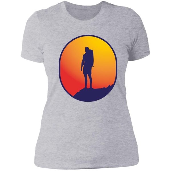 hiking silhouette lady t-shirt