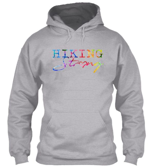 hiking strong watercolor hoodie