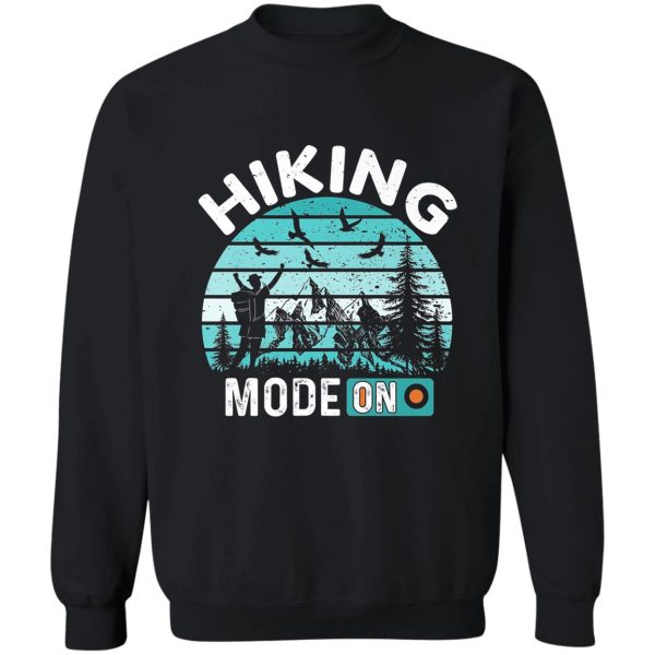 hiking sunset retro sweatshirt