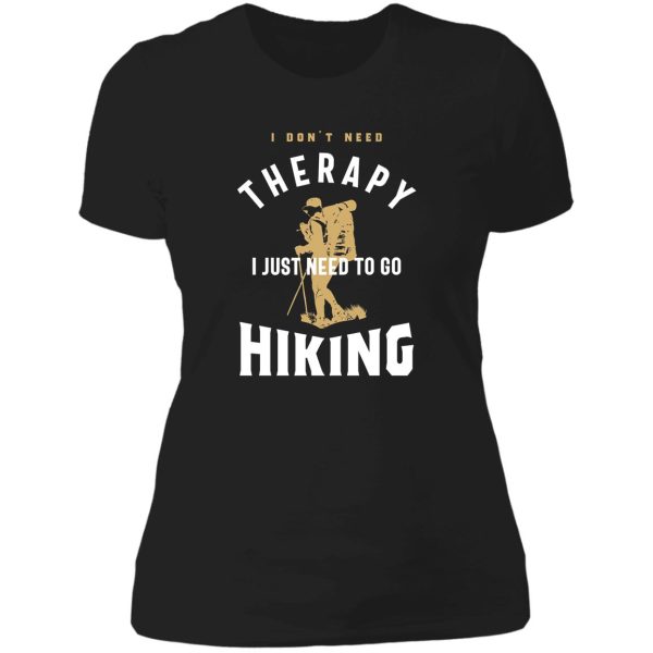 hiking therapy lady t-shirt