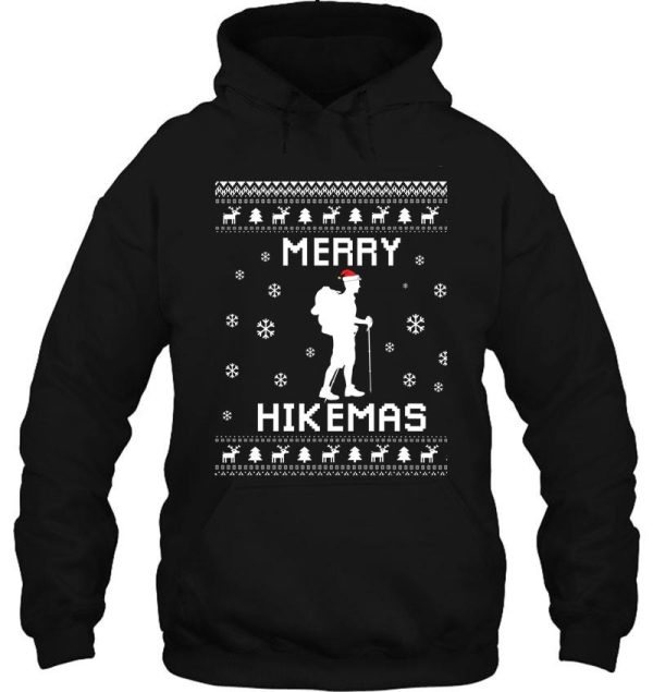 hiking ugly christmas sweater gift for hiking lovers & hikers hoodie