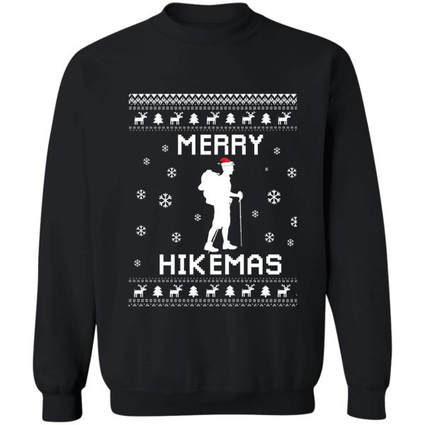 hiking ugly christmas sweater gift for hiking lovers & hikers sweatshirt