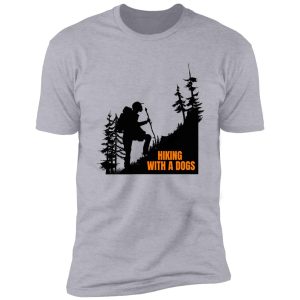 hiking with a dogs tree funny gift idea for christmas shirt