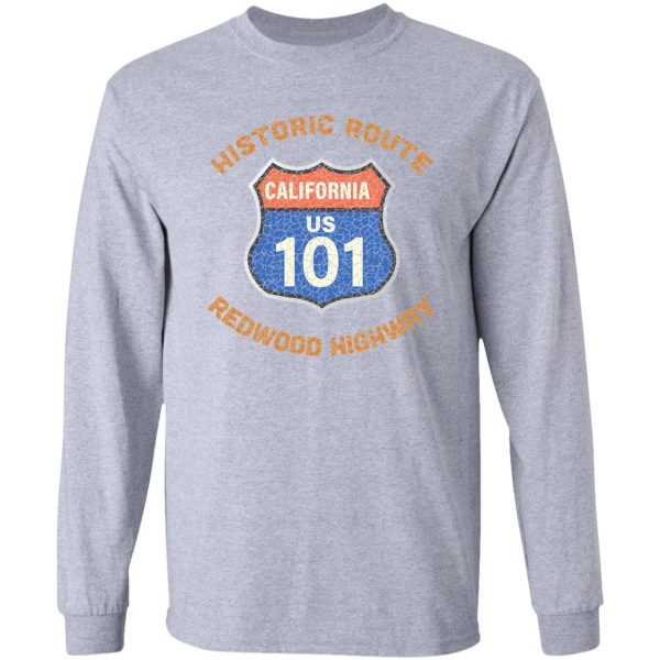 historic route 101 redwood highway gate the the wood forests long sleeve
