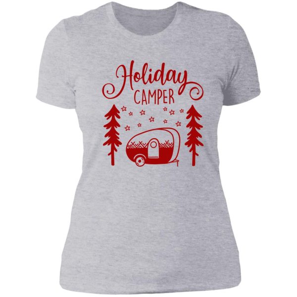 holiday camper - christmas trailer lady t-shirt