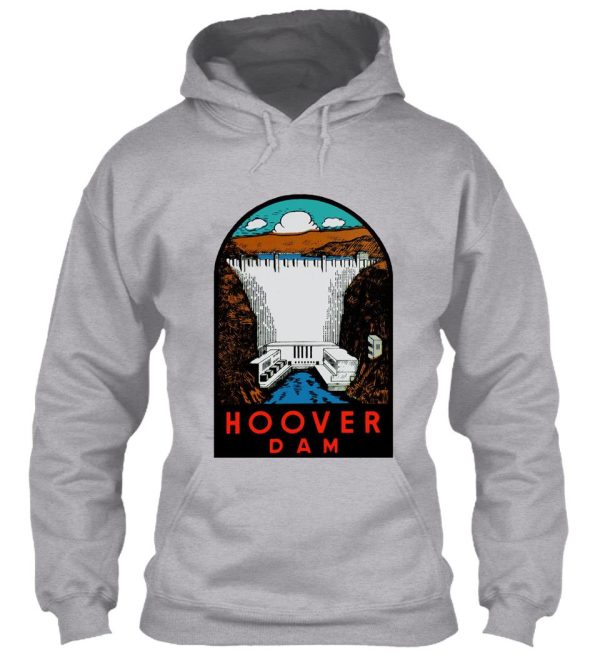 hoover dam vintage travel decal hoodie