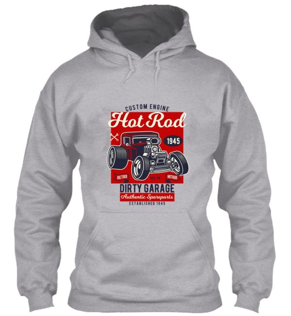 hot road dirty garage. autentic spareparts. hoodie