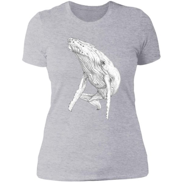 humpback whale lady t-shirt