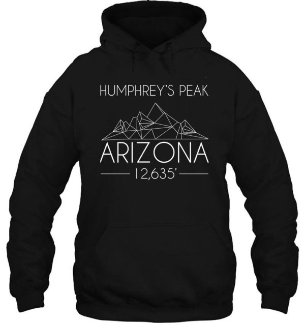 humphreys peak arizona minimal mountains hiking outdoors love heartbeat hoodie