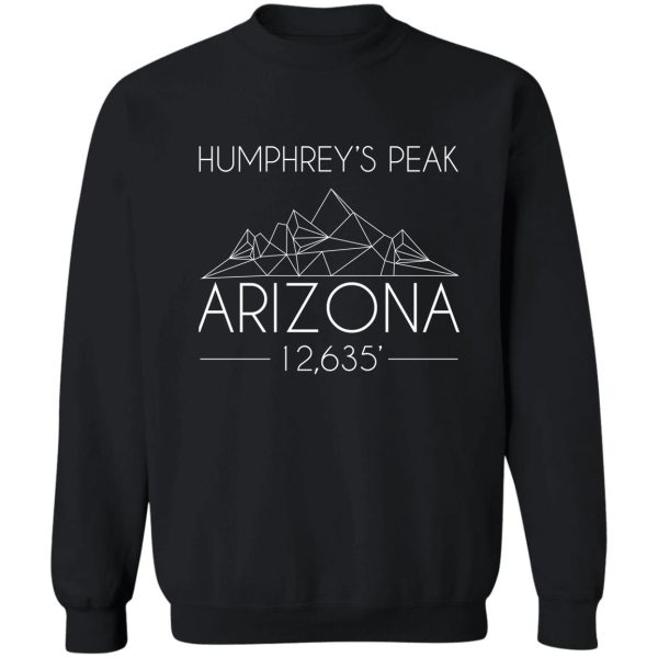 humphreys peak arizona minimal mountains hiking outdoors love heartbeat sweatshirt