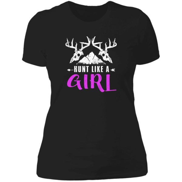 hunt like a girl lady t-shirt