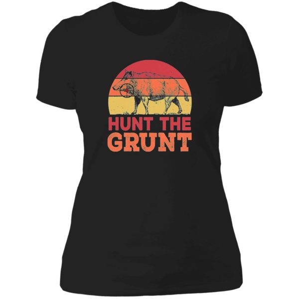 hunt the gunt lady t-shirt