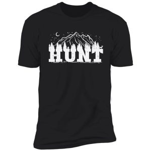 hunt trees mountain wildlife hunting archery hunter gift shirt