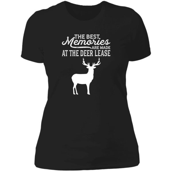 hunter hunting tshirt best memories at the deer lease! lady t-shirt