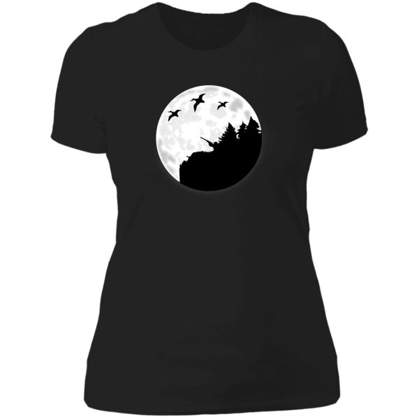 hunter under the moon lady t-shirt