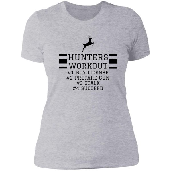 hunters workout design lady t-shirt