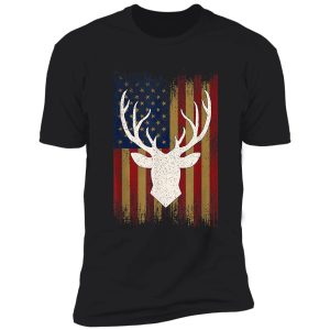 hunting american usa flag christmas deer shirt