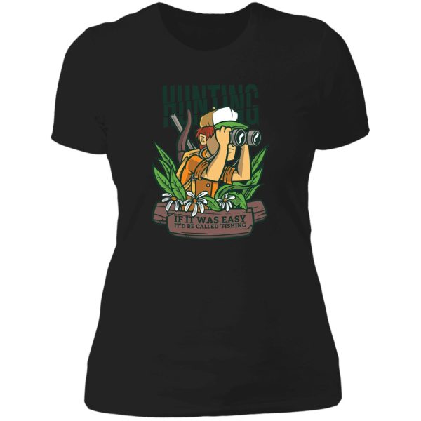 hunting cartoon quote lady t-shirt