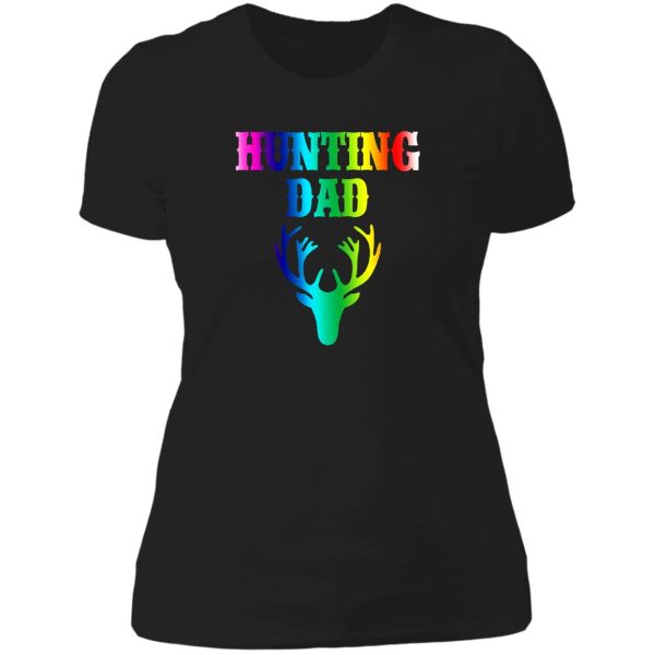 hunting dad deer lady t-shirt