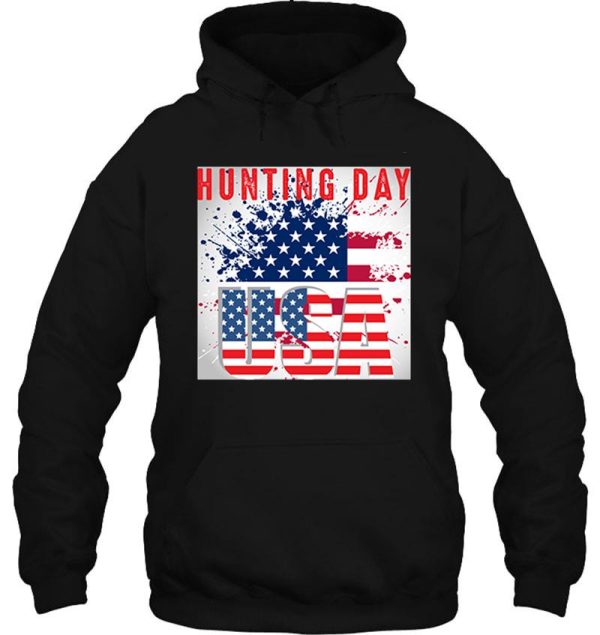 hunting day usa flag hoodie