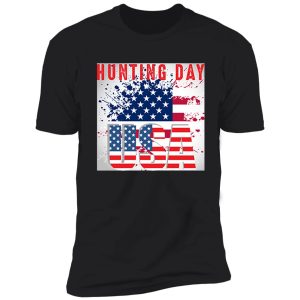 hunting day usa flag shirt