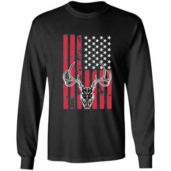 hunting deer skull flag hunters funny quotes sayings long sleeve