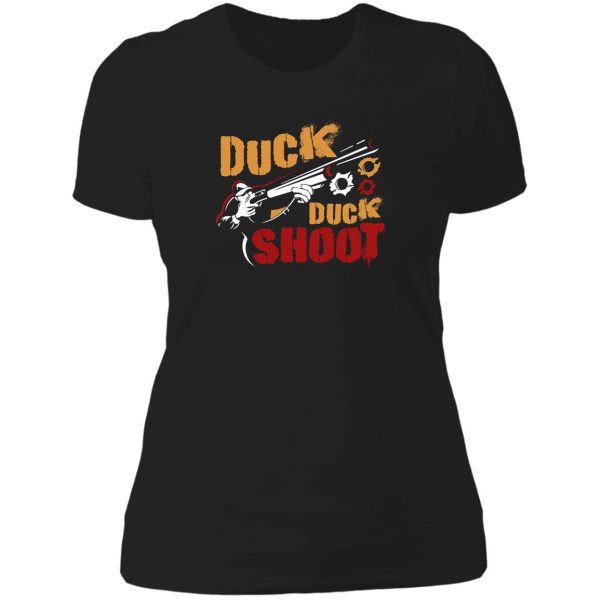 hunting duck duck shoot lady t-shirt