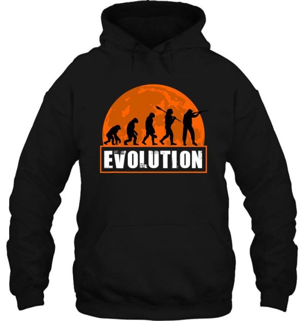 hunting evolution funny human hoodie