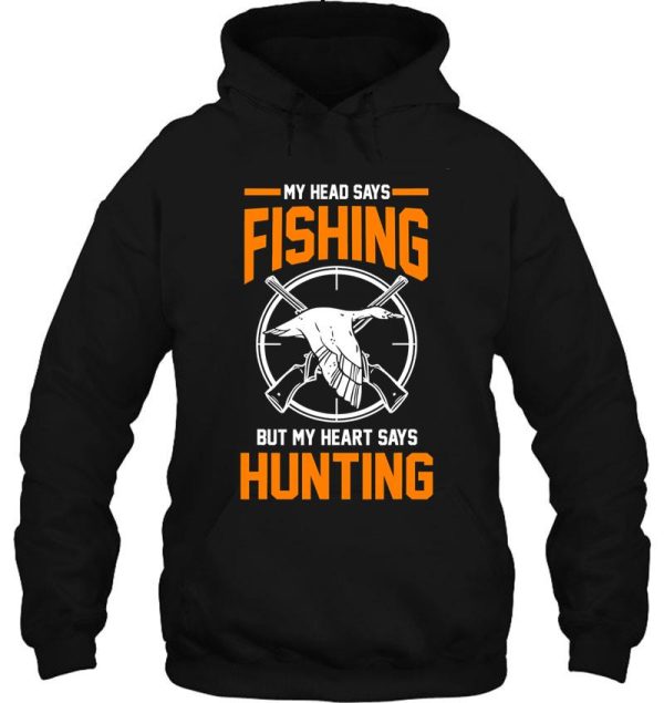 hunting fishing hunter fisherman funny hoodie