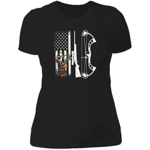 hunting flag lady t-shirt