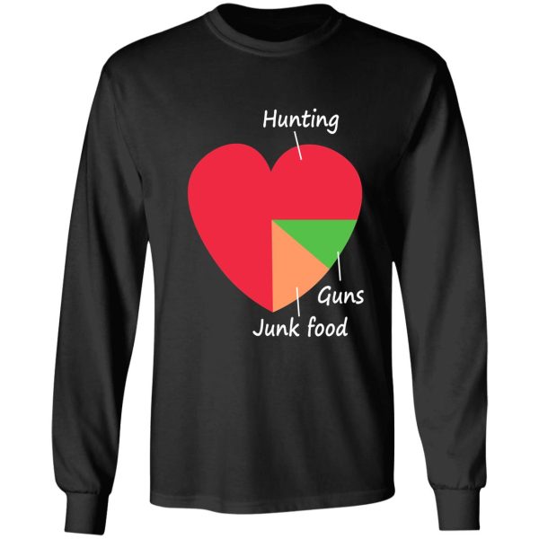 hunting guns junk food gift for husband long sleeve