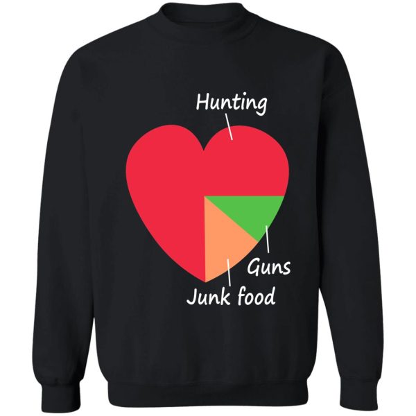 hunting guns junk food gift for husband sweatshirt