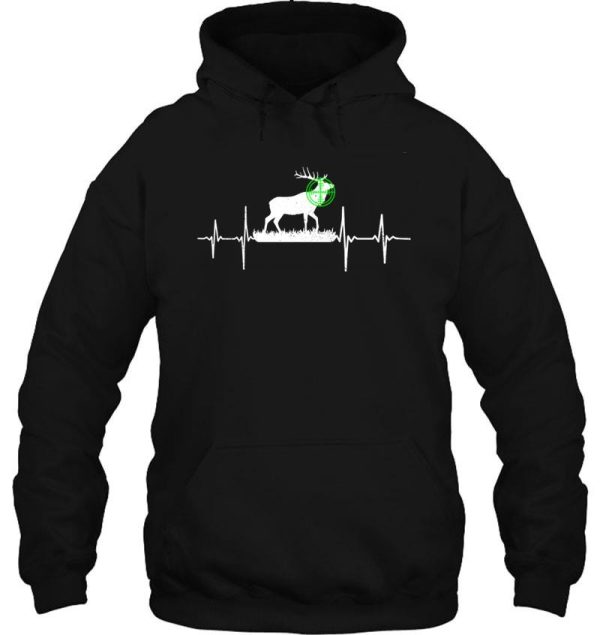 hunting heartbeat hunter sniper deer hoodie