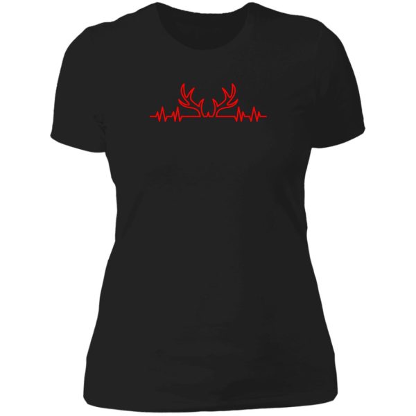 hunting heartbeat hunter sniper deer lady t-shirt