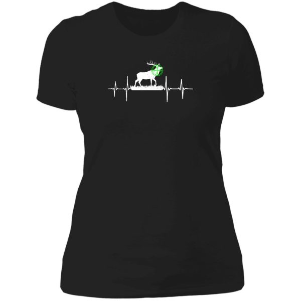 hunting heartbeat hunter sniper deer lady t-shirt