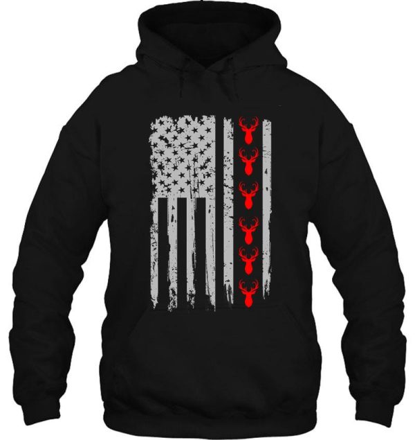 hunting hunters usa flag america deer hoodie