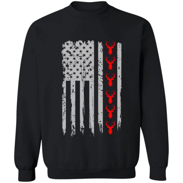 hunting hunters usa flag america deer sweatshirt