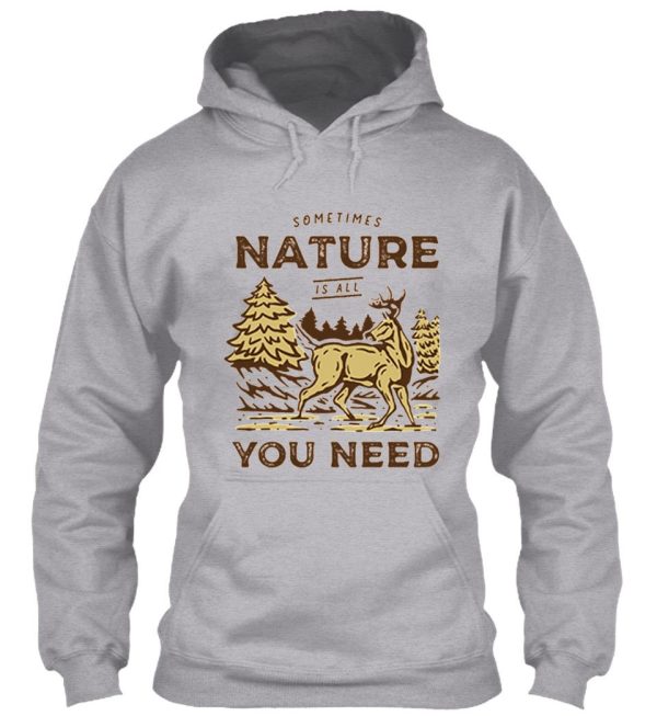 hunting in nature hoodie