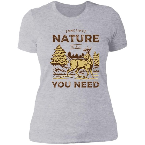 hunting in nature lady t-shirt