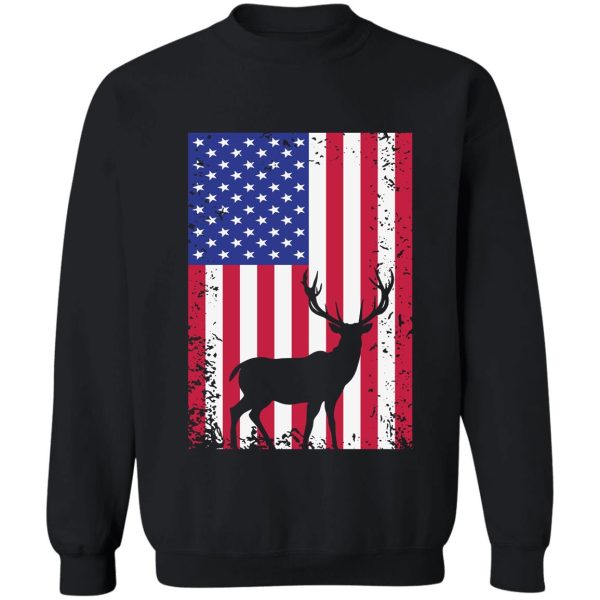 hunting usa flag patriotic american sweatshirt