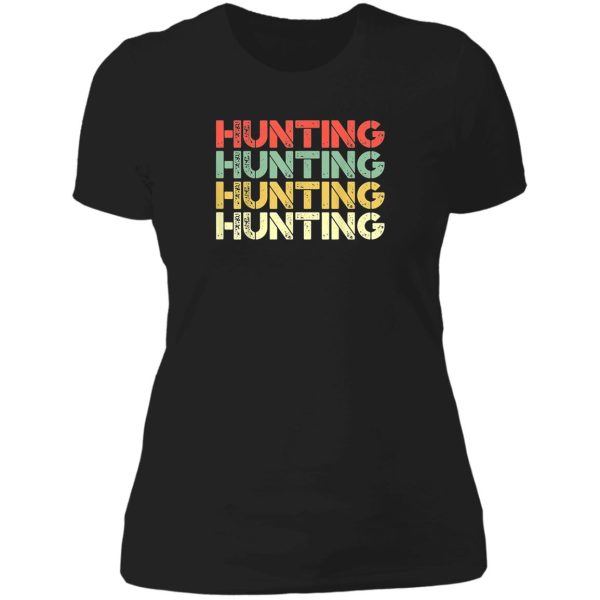hunting vintage retro lady t-shirt