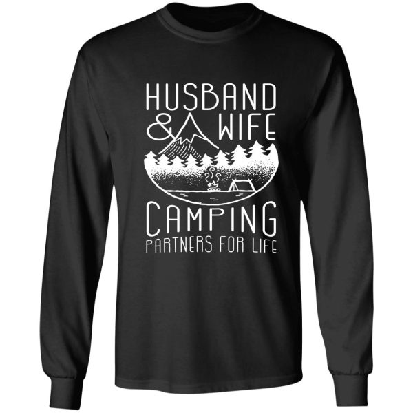 husband & wife camping partners for life camper long sleeve